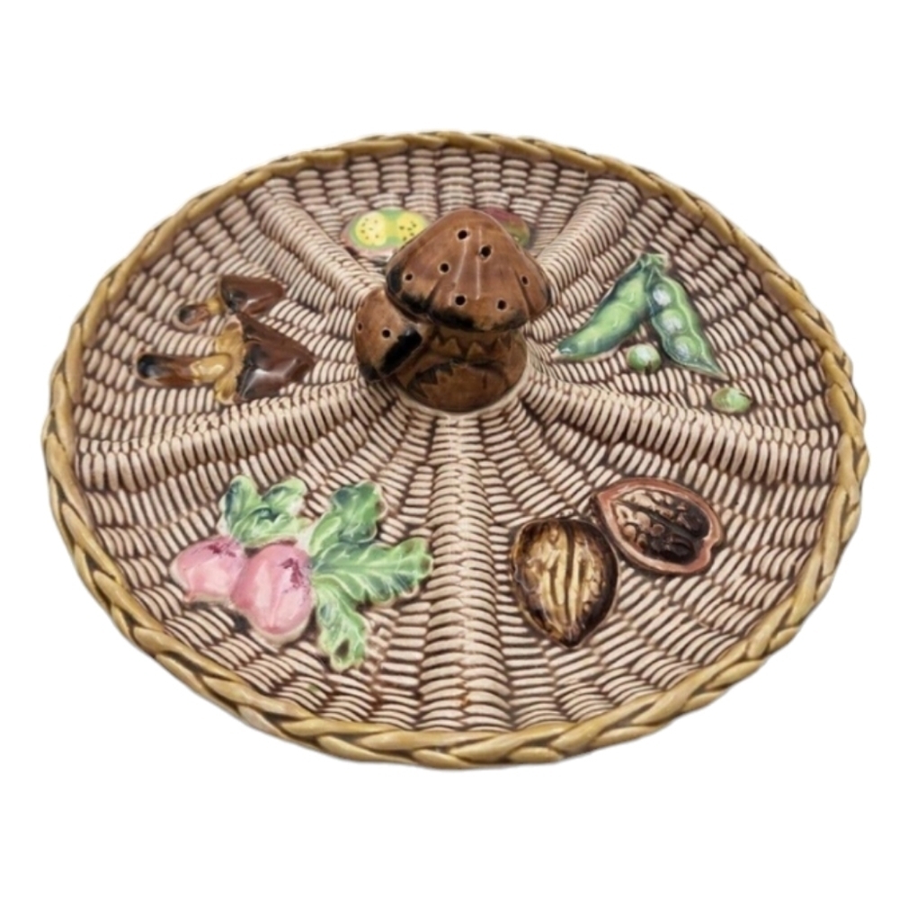 VTG Tilso Ceramic Mushroom Vegetable Hor d’oeuvres plate Tray Dish Handpainted